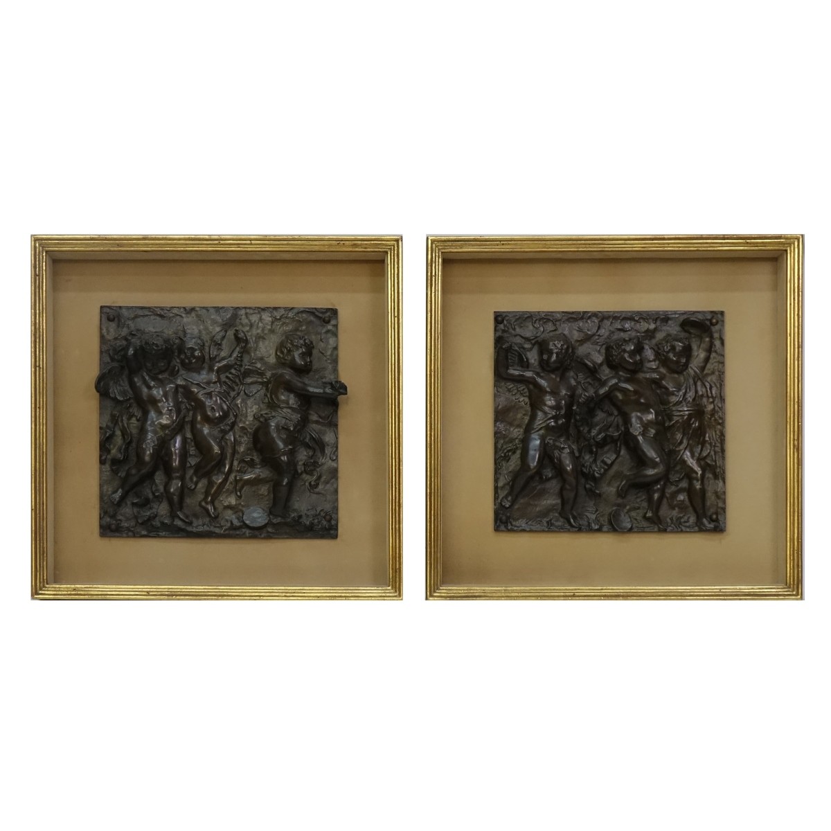 Pair of Bacchanal Relief Plaques