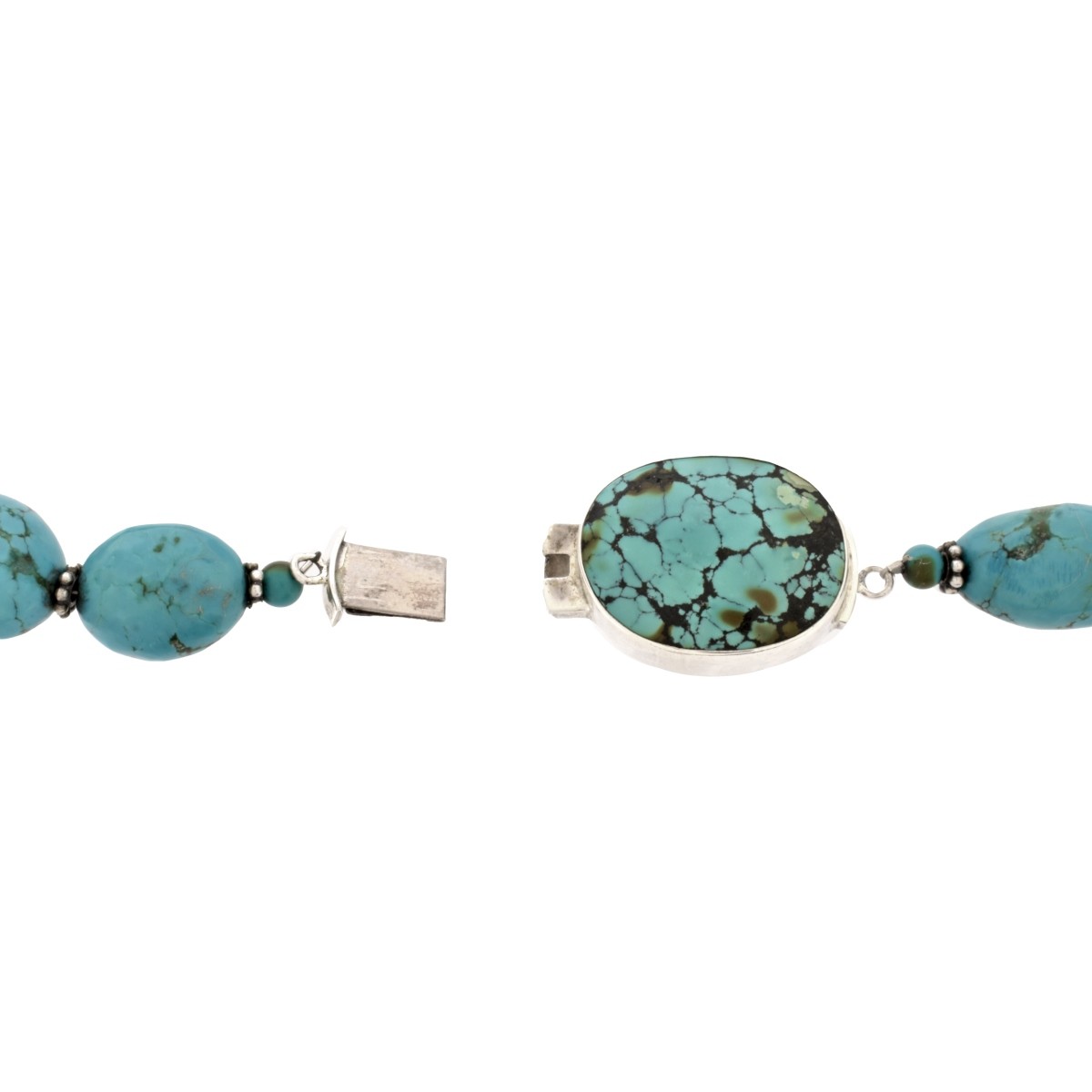 Turquoise and Silver Necklace and Bracelet