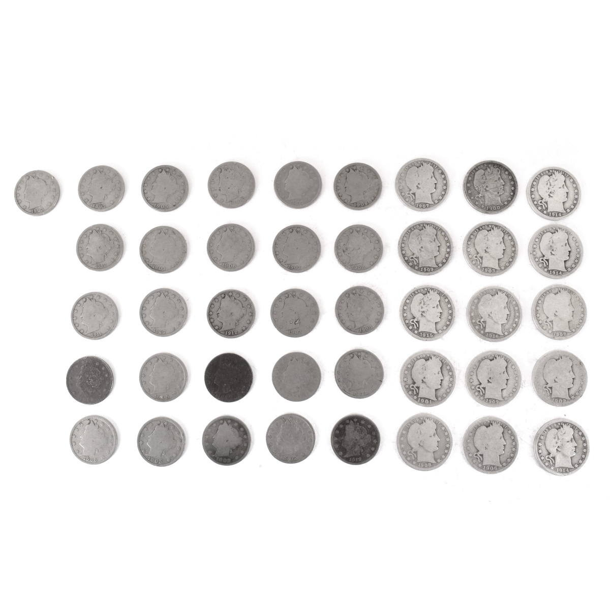 Forty-one US Silver Coins