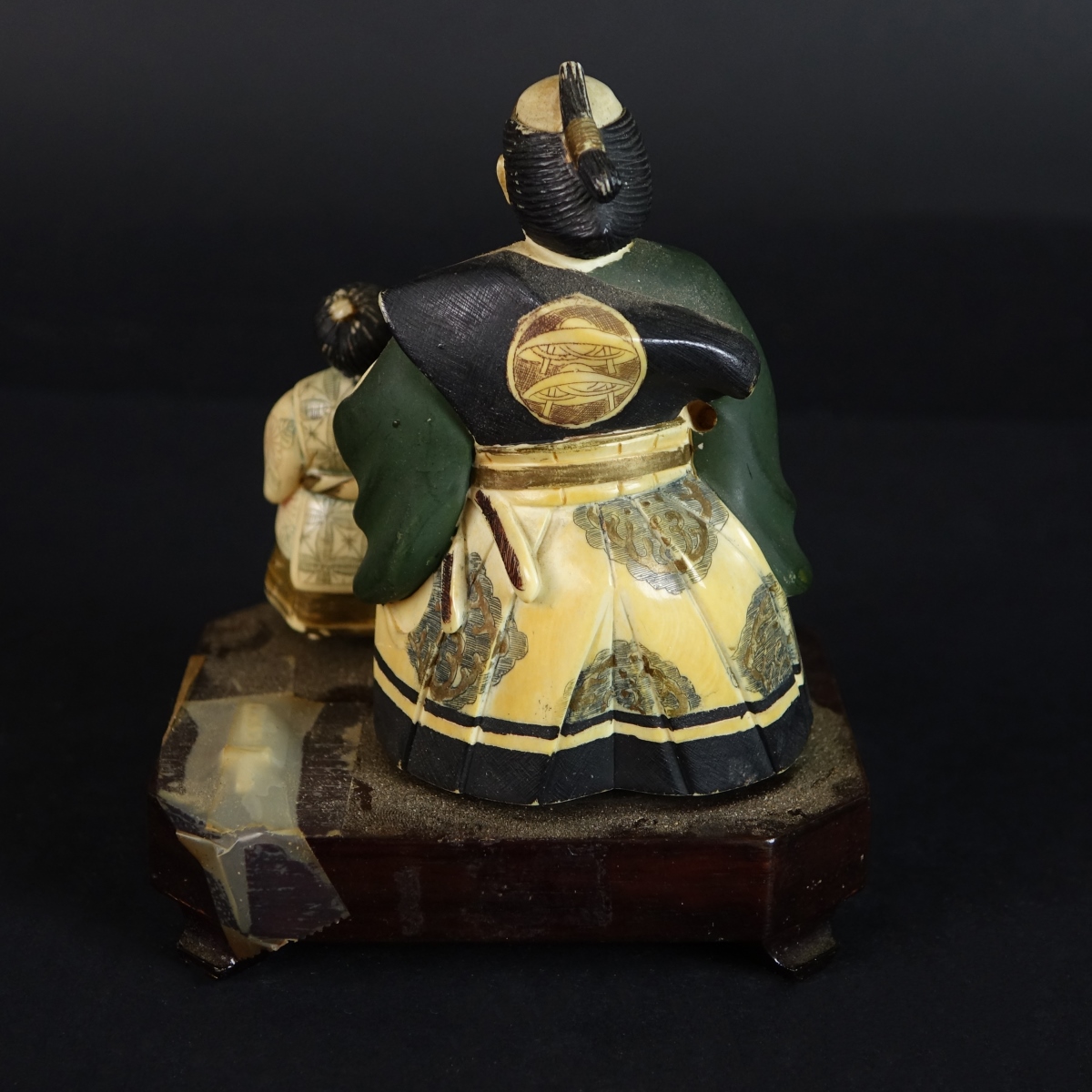 Antique Japanese Painted Samurai Figures