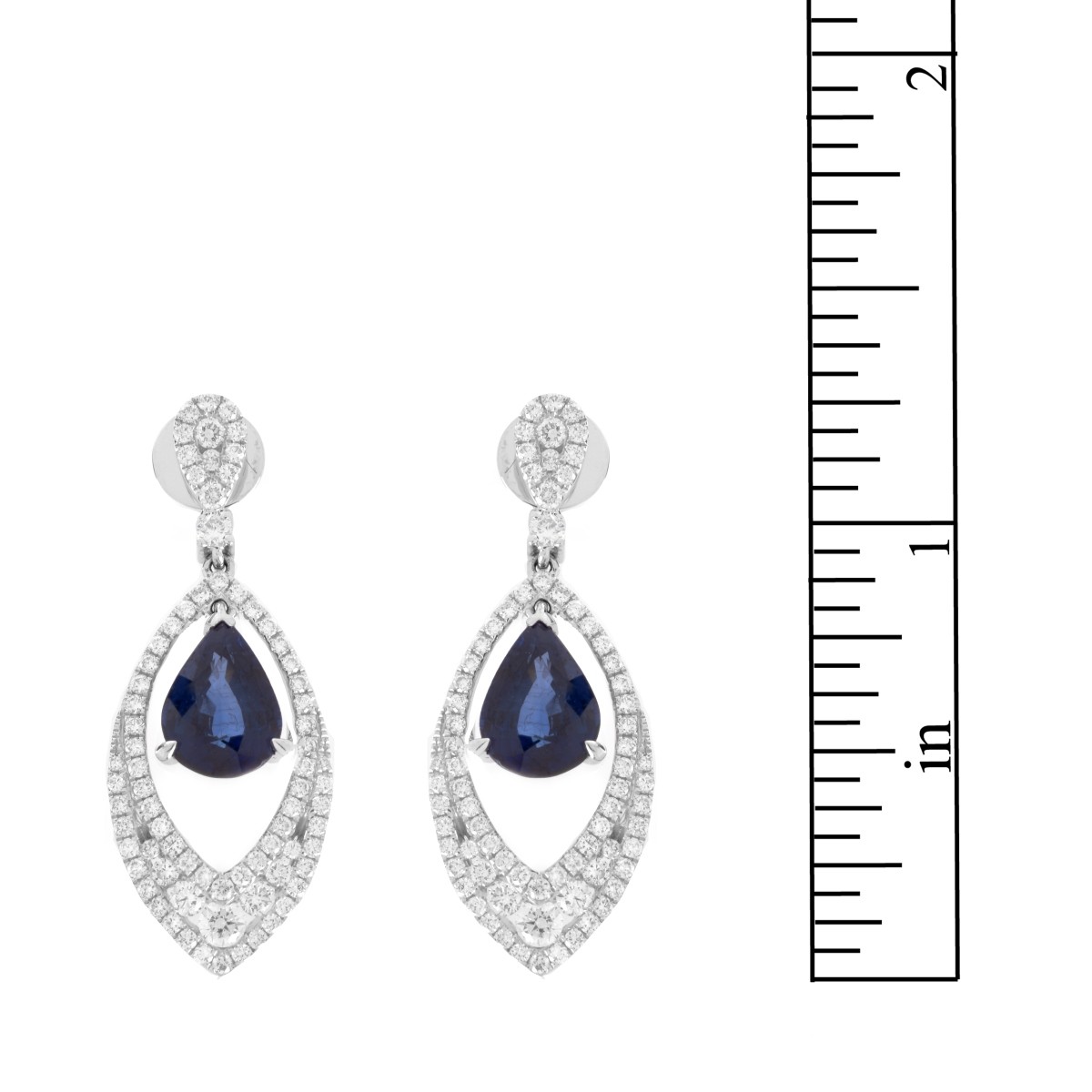 Sapphire and 18K Earrings