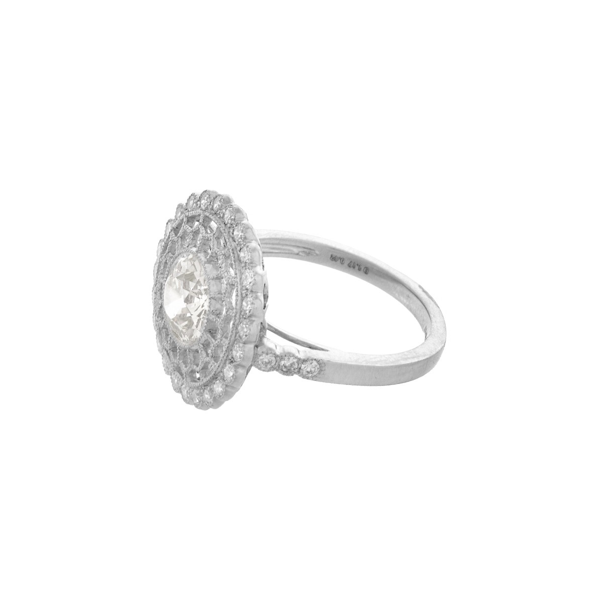 Diamond and Platinum Ring