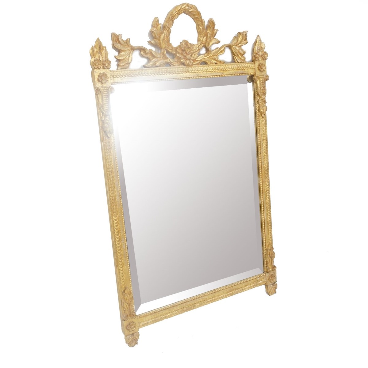 Carved and Gilt Wood Mirror