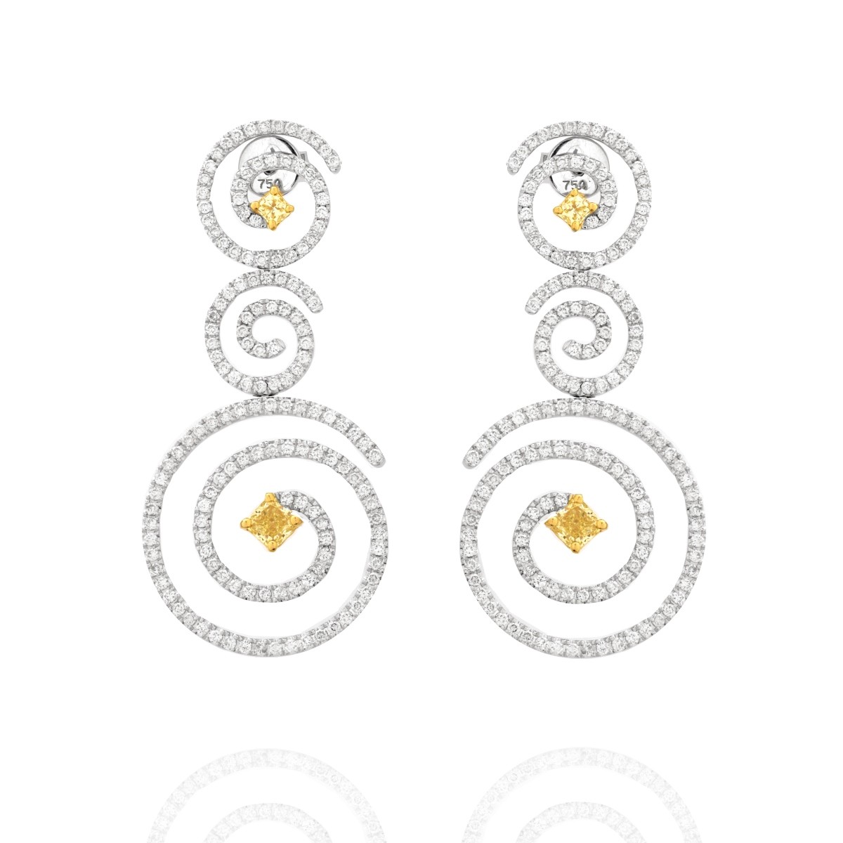 Diamond and 18K Earrings