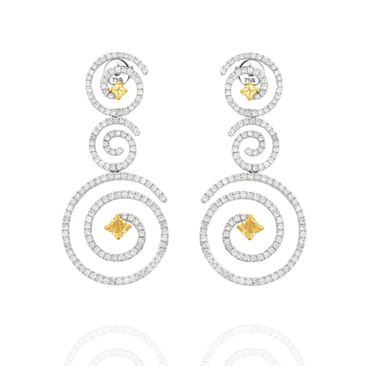 Diamond and 18K Earrings