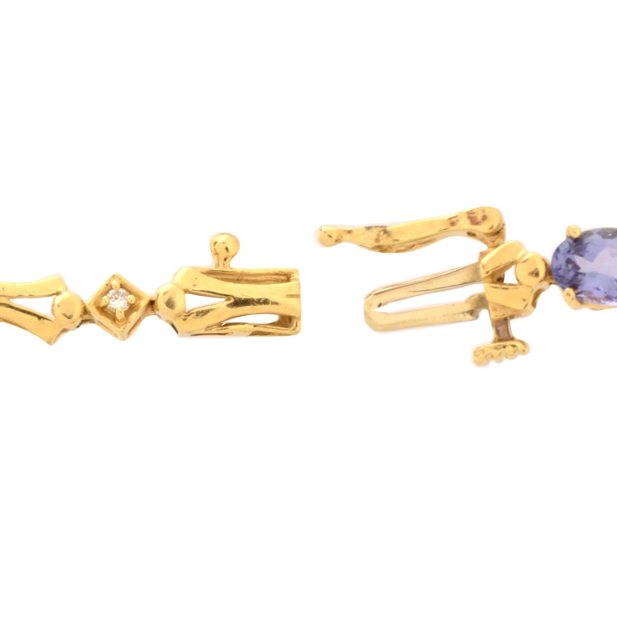 Tanzanite, Diamond and 14K Bracelet