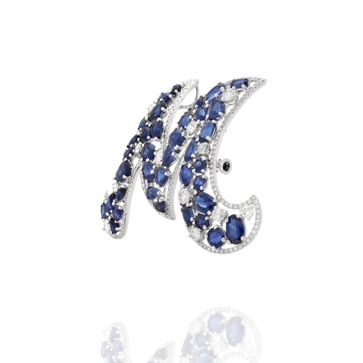 Sapphire, Diamond and 18K Pendant/Brooch