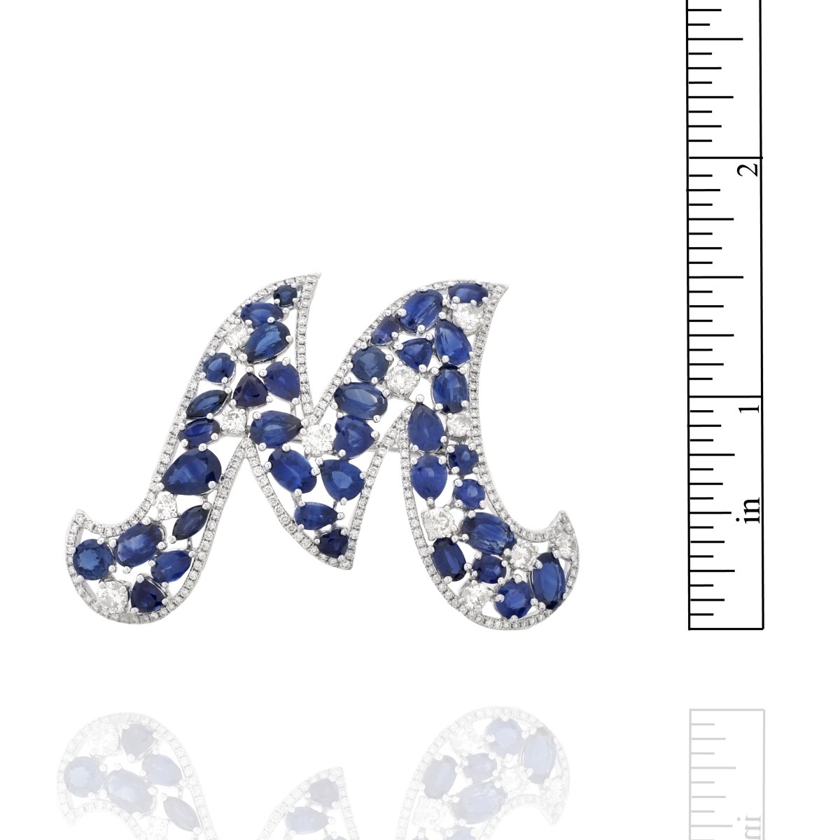 Sapphire, Diamond and 18K Pendant/Brooch