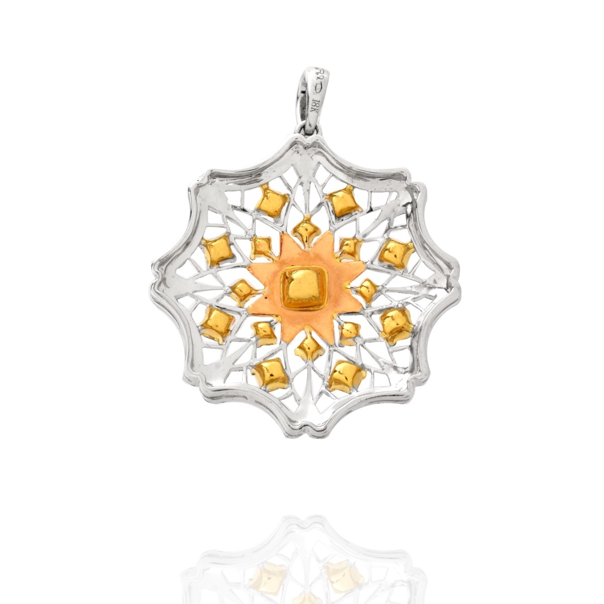 Fancy Diamond and 18K Pendant