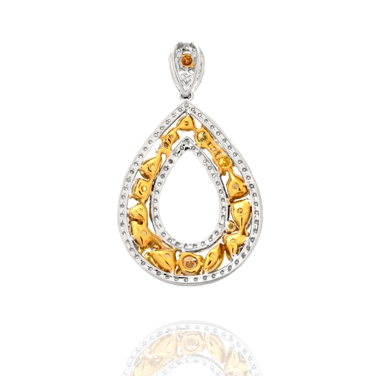 Fancy Diamond and 18K Pendant