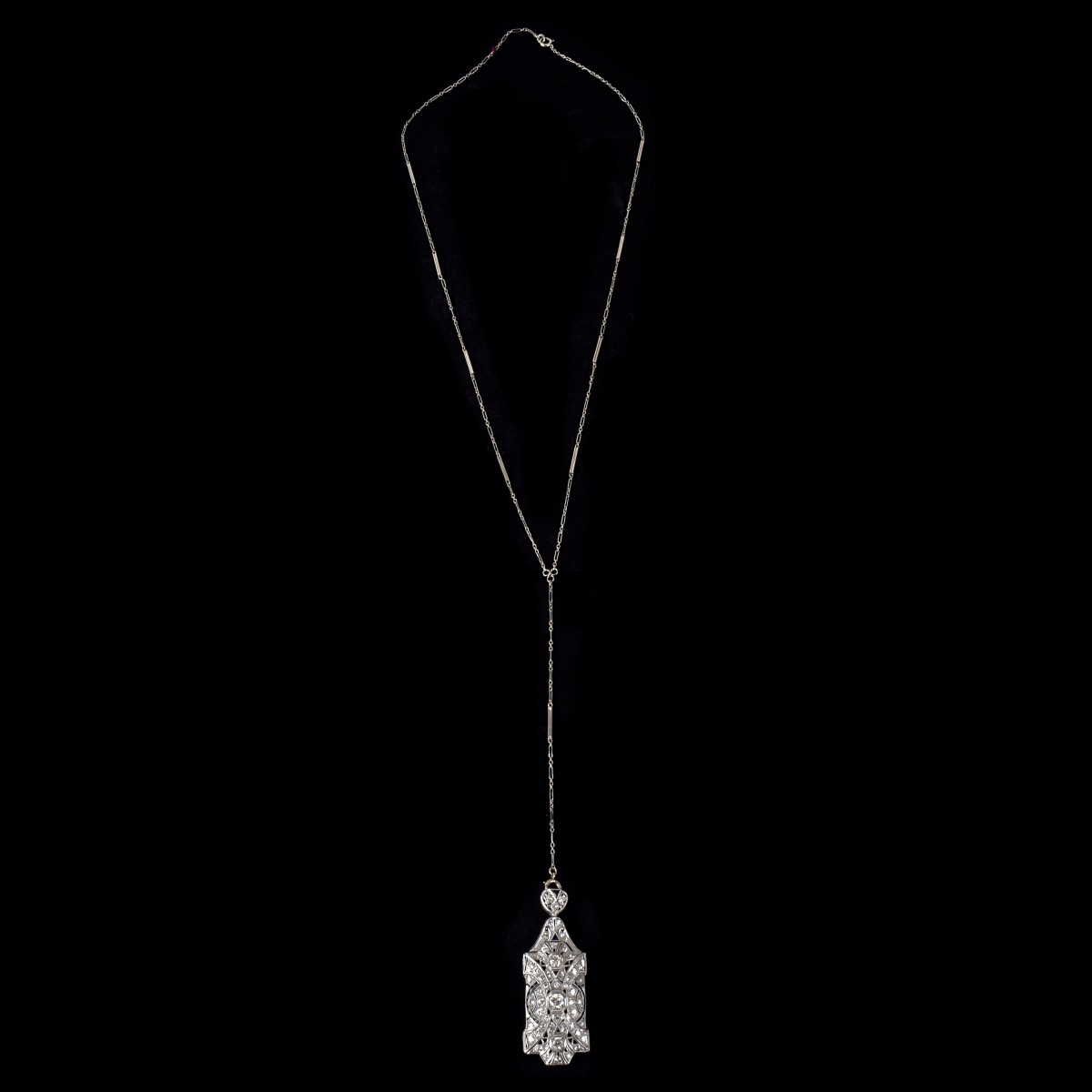 Art Deco Diamond and 18K Pendant