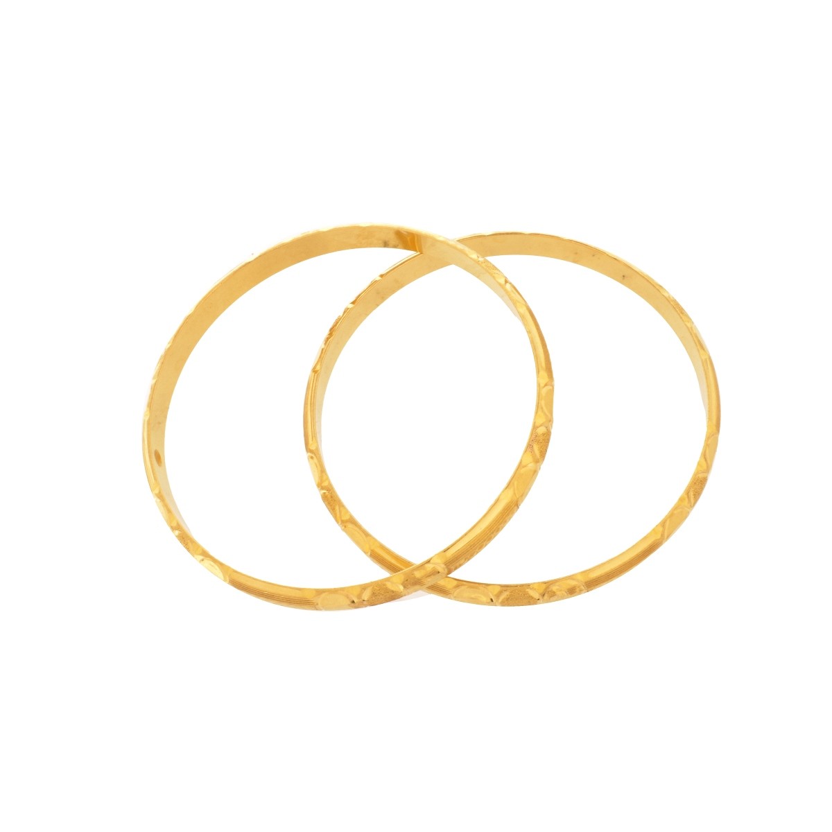 Two 20K Bangle Bracelets