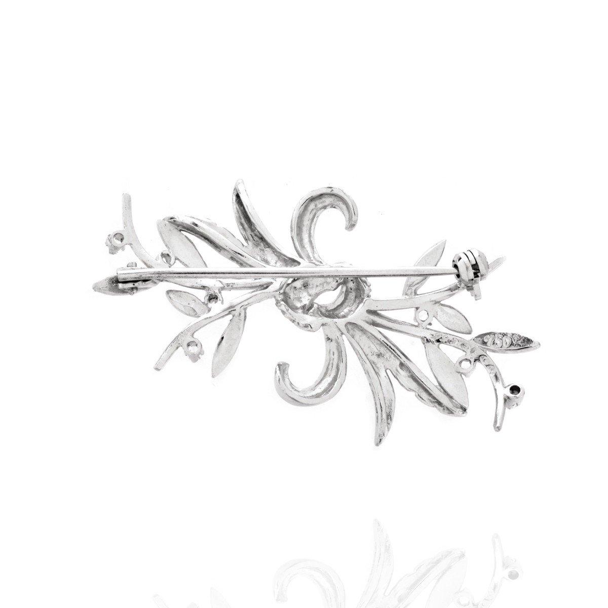 Diamond and 18K Brooch