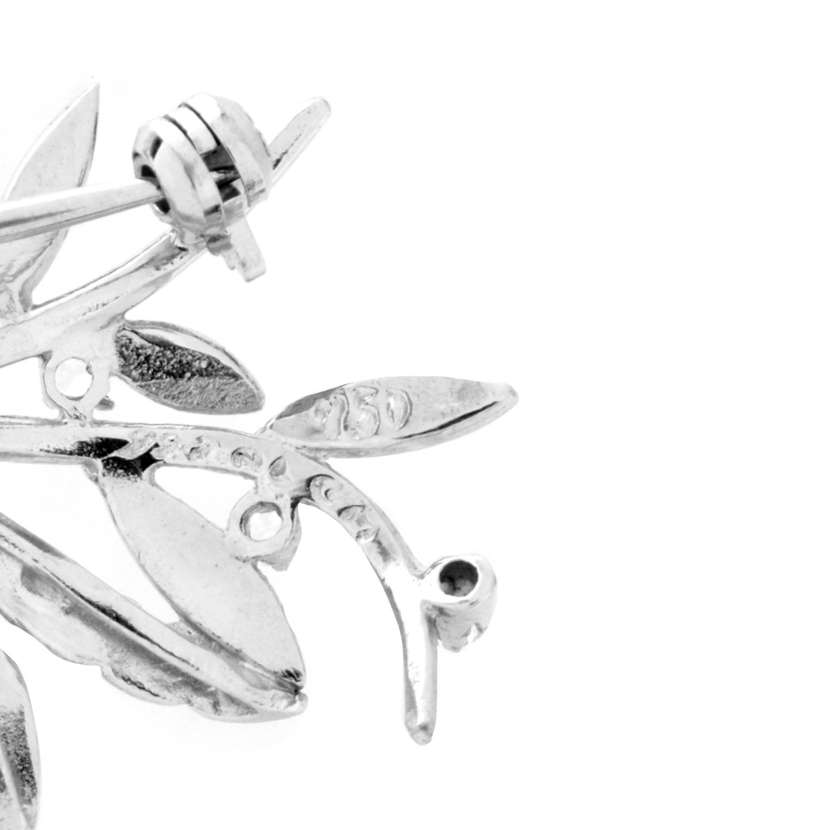 Diamond and 18K Brooch
