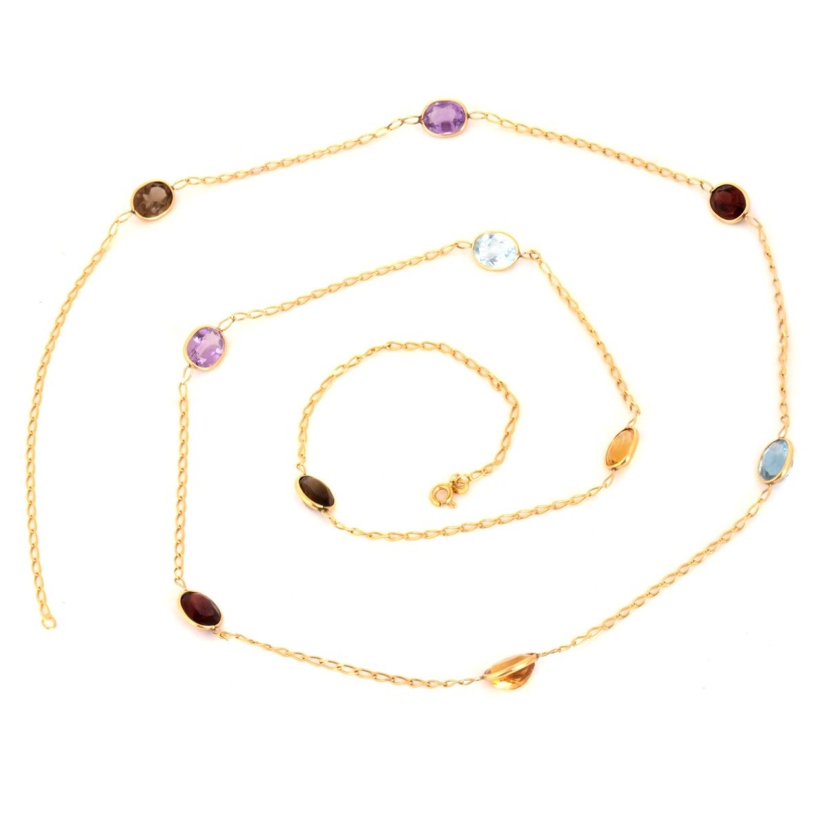 Gemstone and 14K Necklace