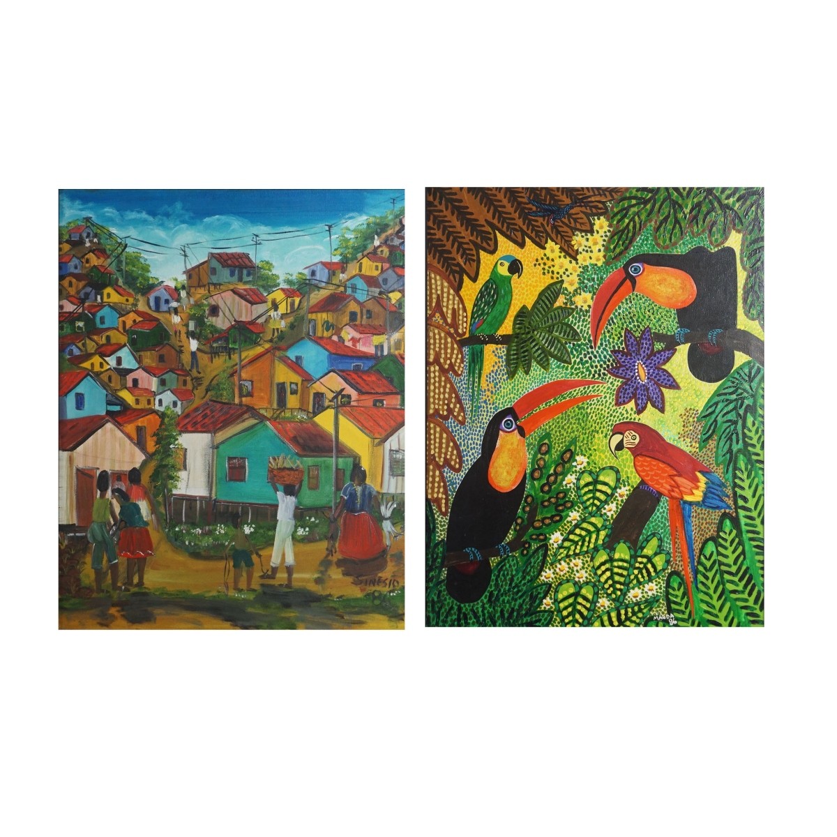 Two Brazillian Naive Paintings