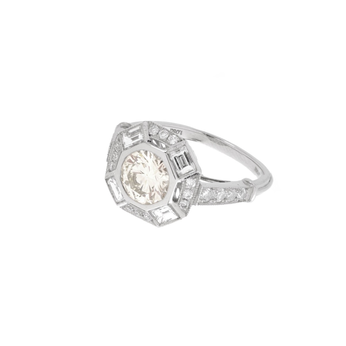 Diamond and Platinum Ring