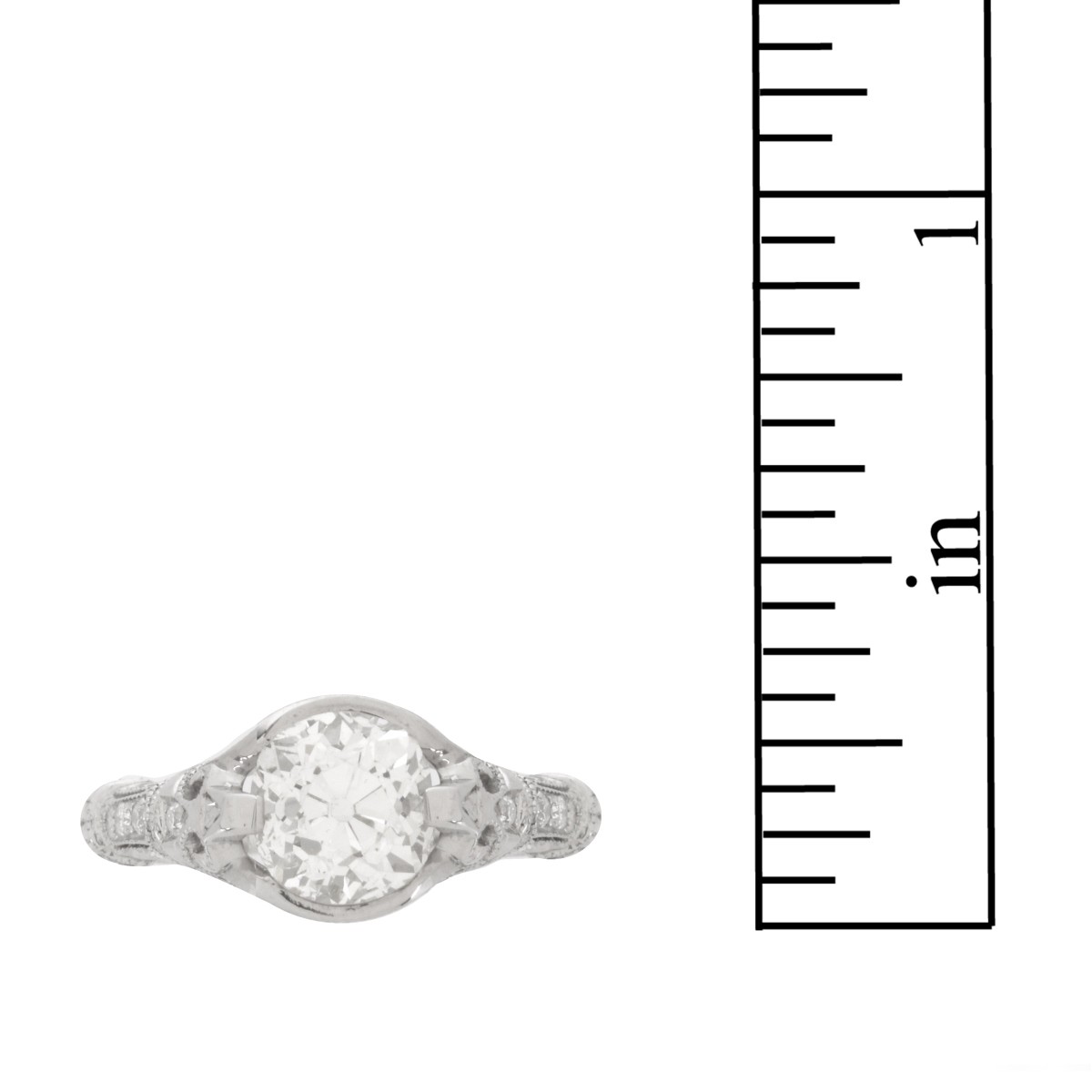 Diamond and Platinum Ring