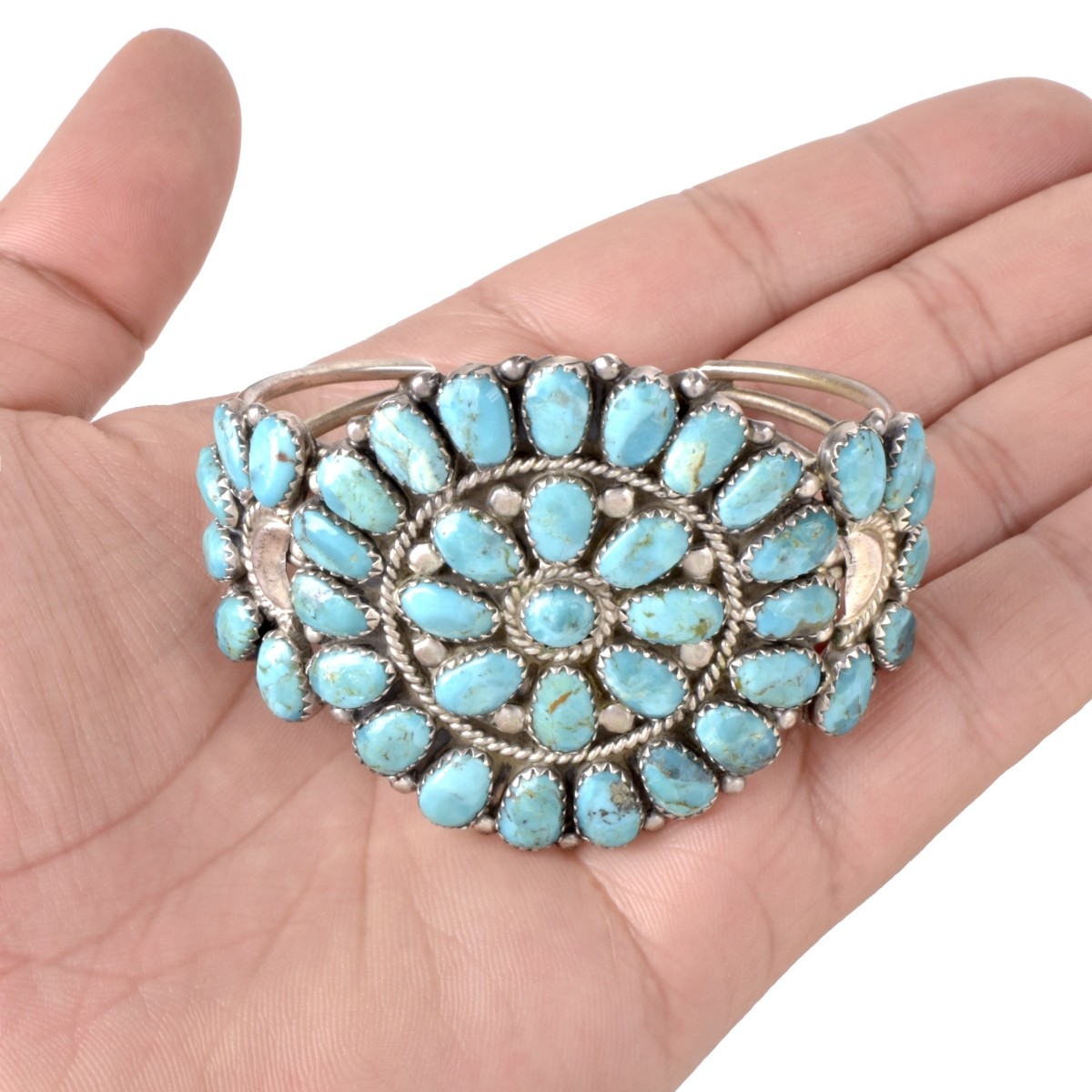 JWMS Turquoise and Sterling Bracelet