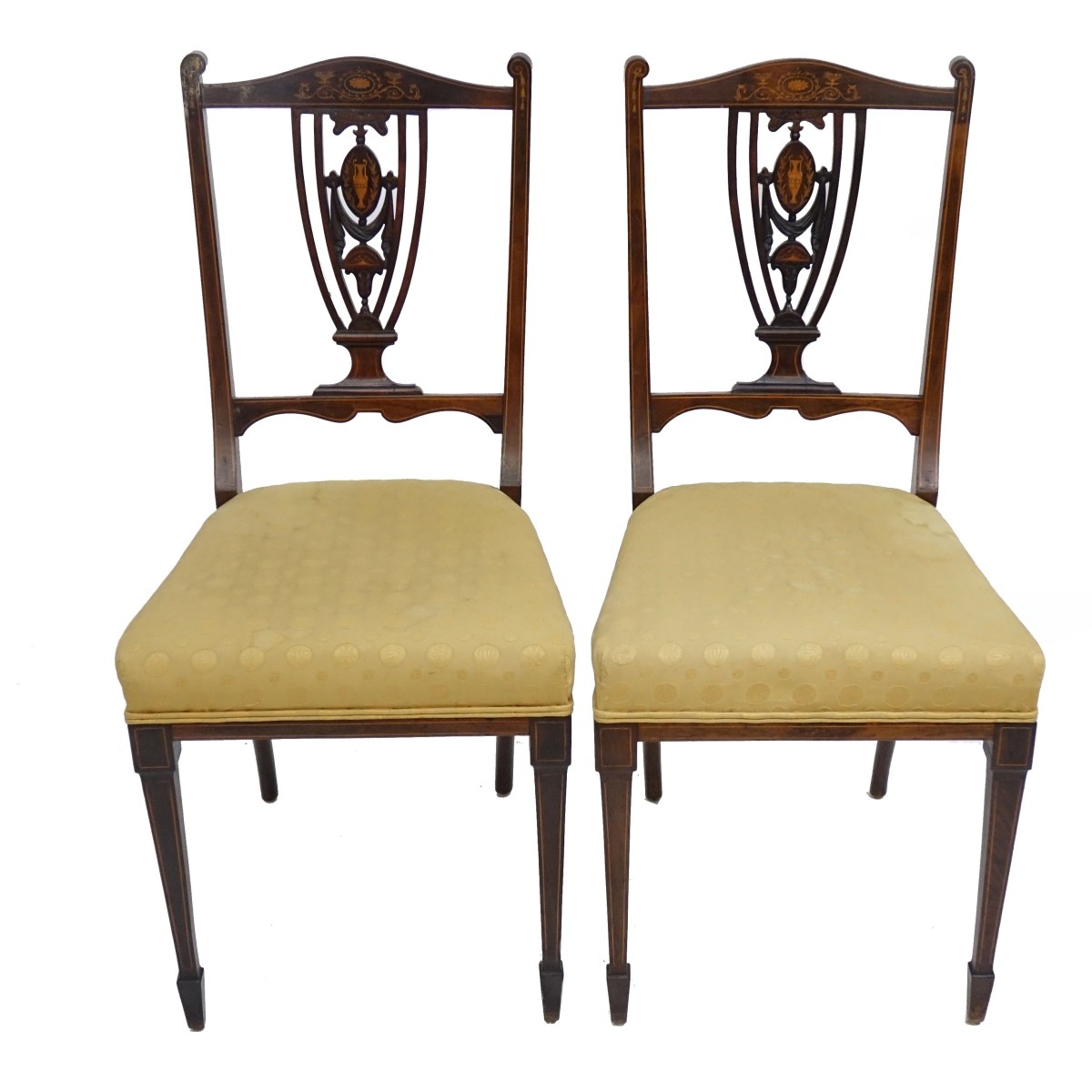 Two Edwardian Inlaid Chairs