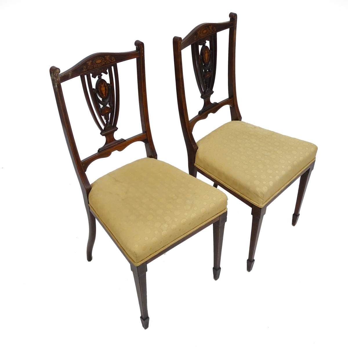 Two Edwardian Inlaid Chairs