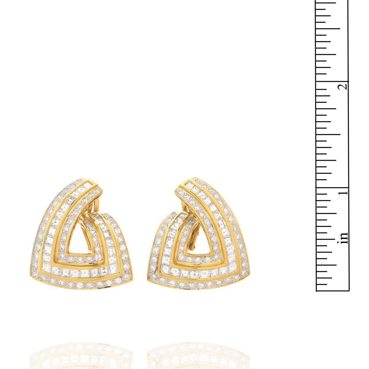 Diamond and 18K Earrings