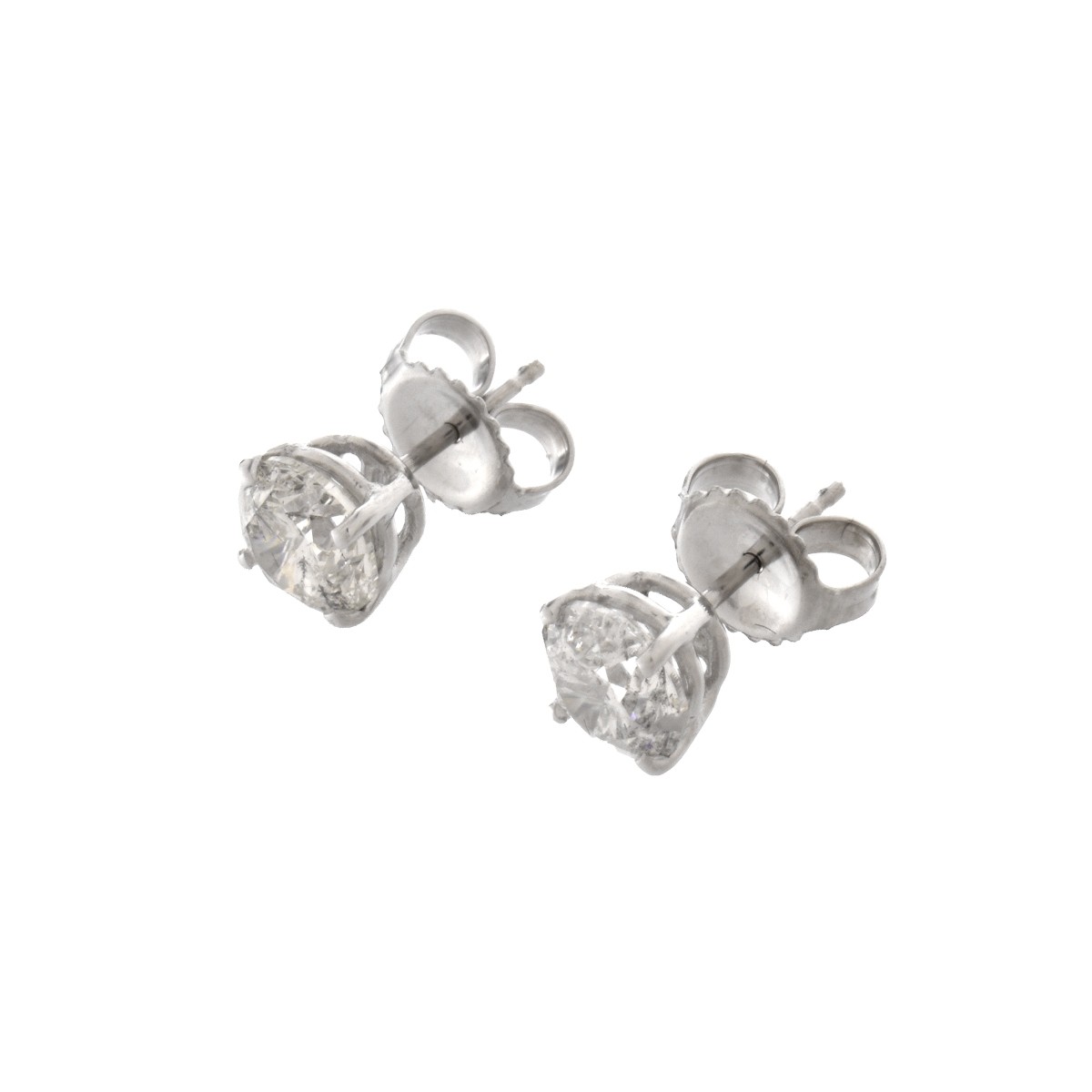 Diamond and 14K Ear Studs