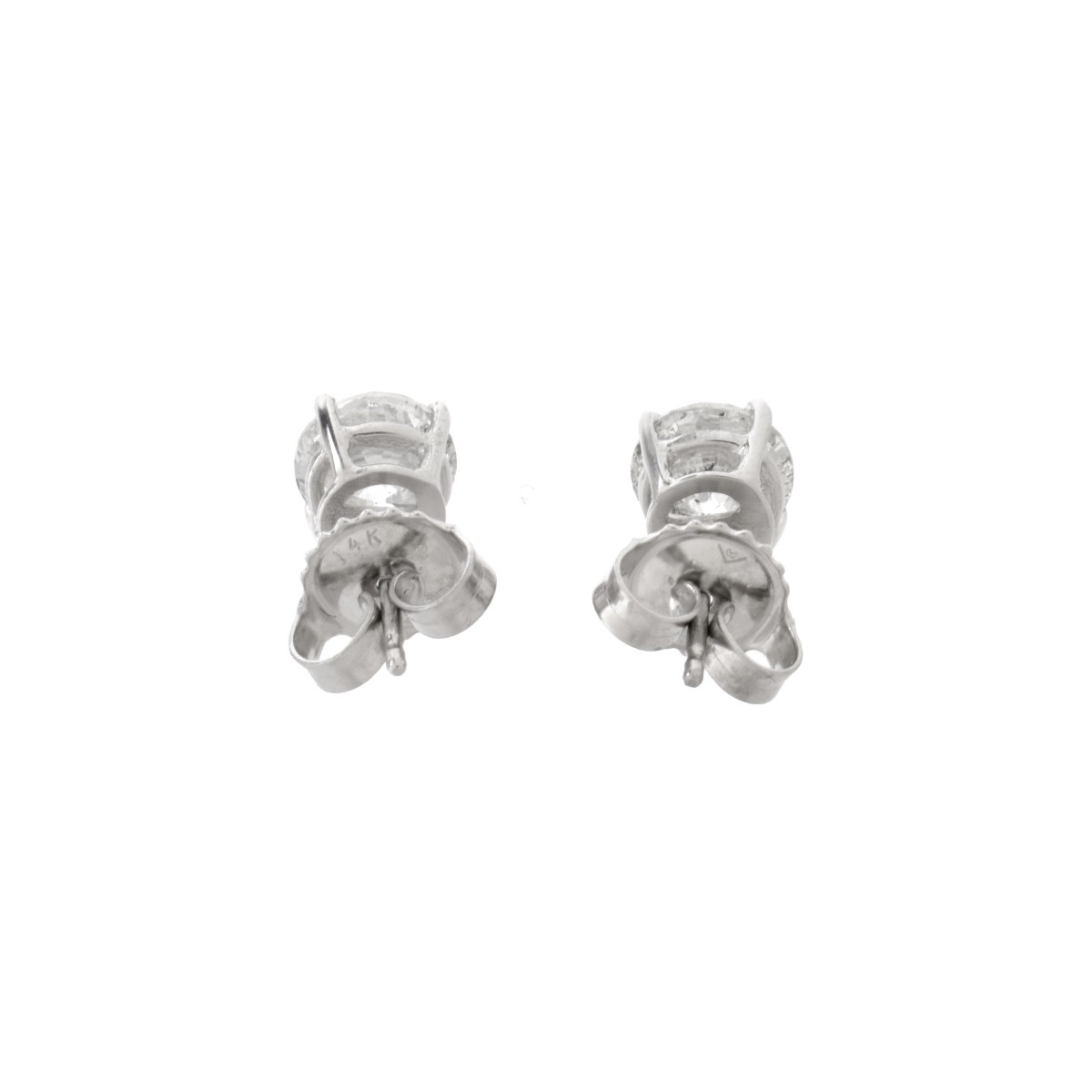 Diamond and 14K Ear Studs