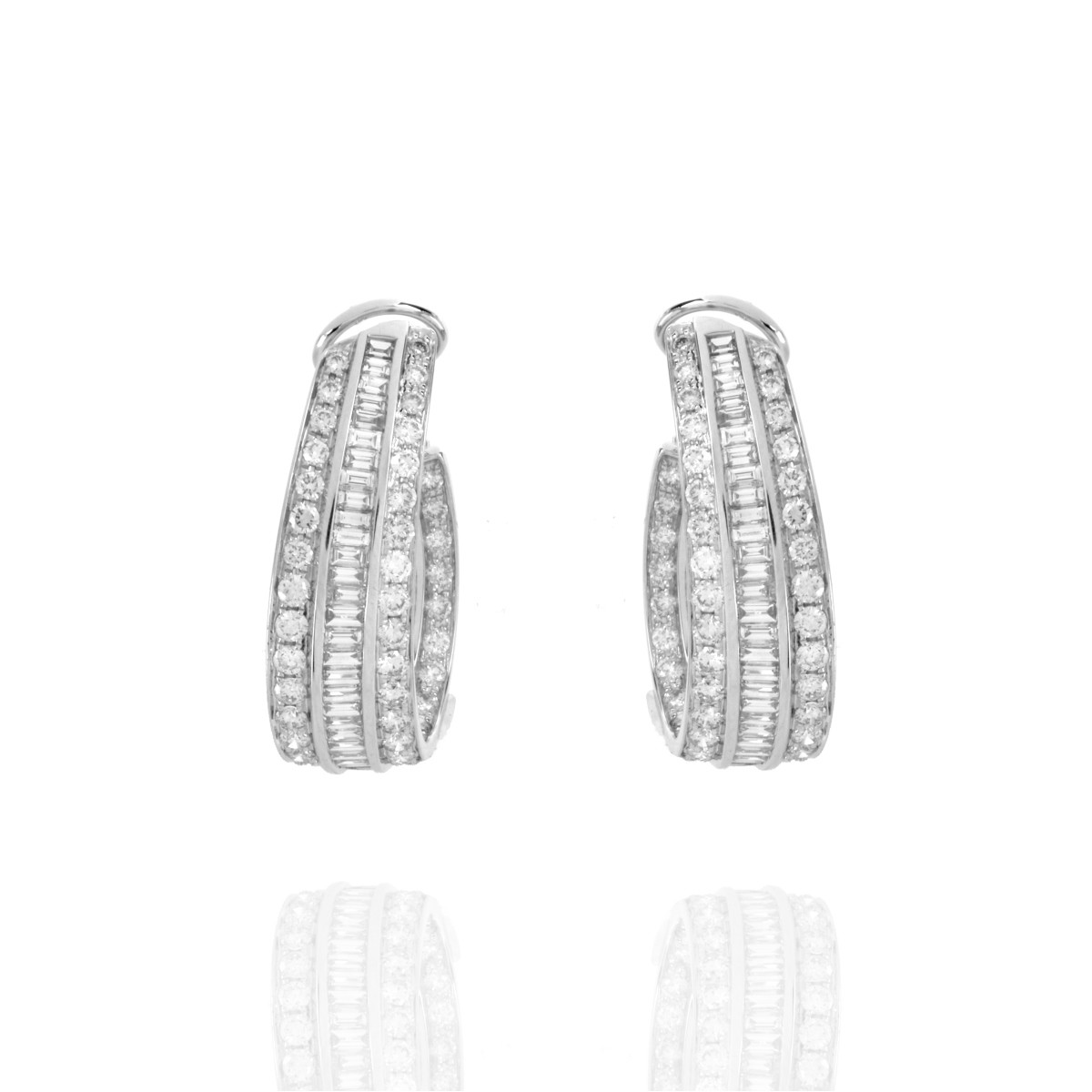 Diamond and 18K Earrings