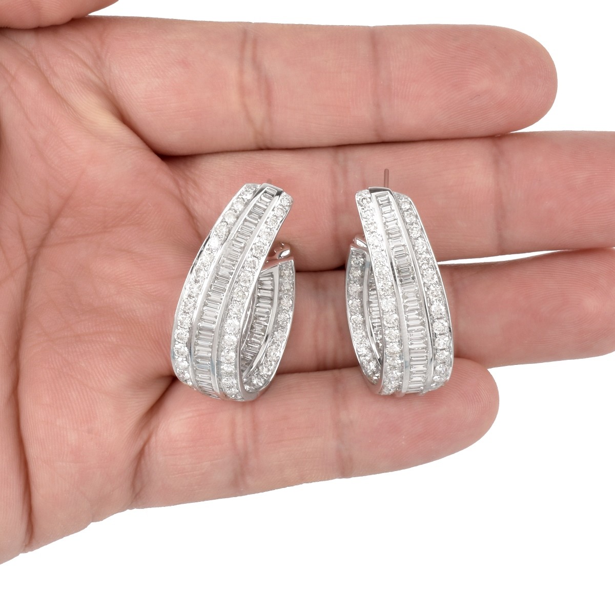 Diamond and 18K Earrings