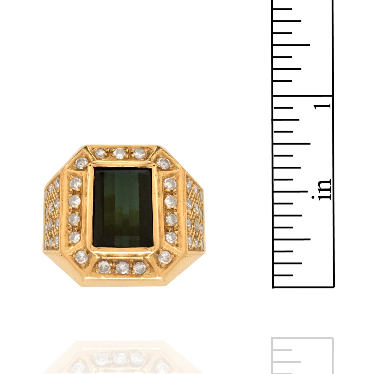 Onyx, Diamond and 18K Ring