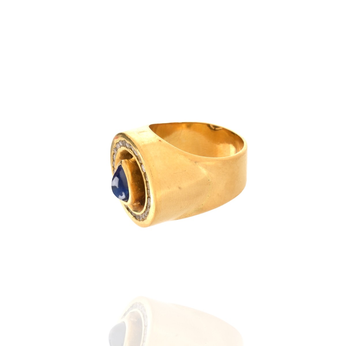 Sapphire, Diamond and 18K Ring