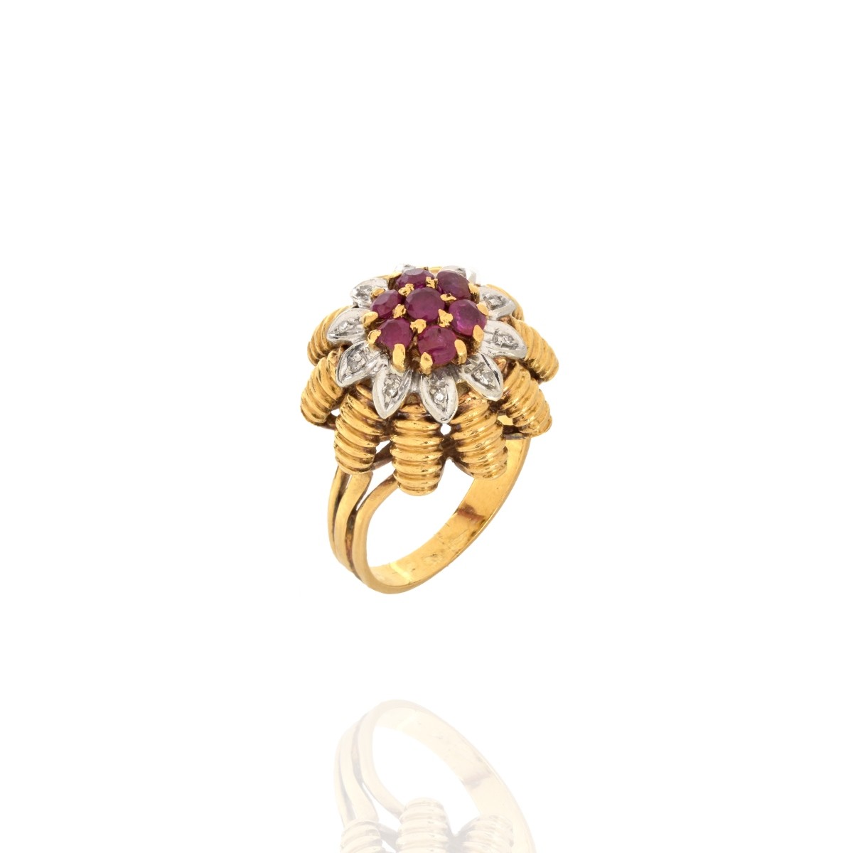 Ruby, Diamond and 18K Ring