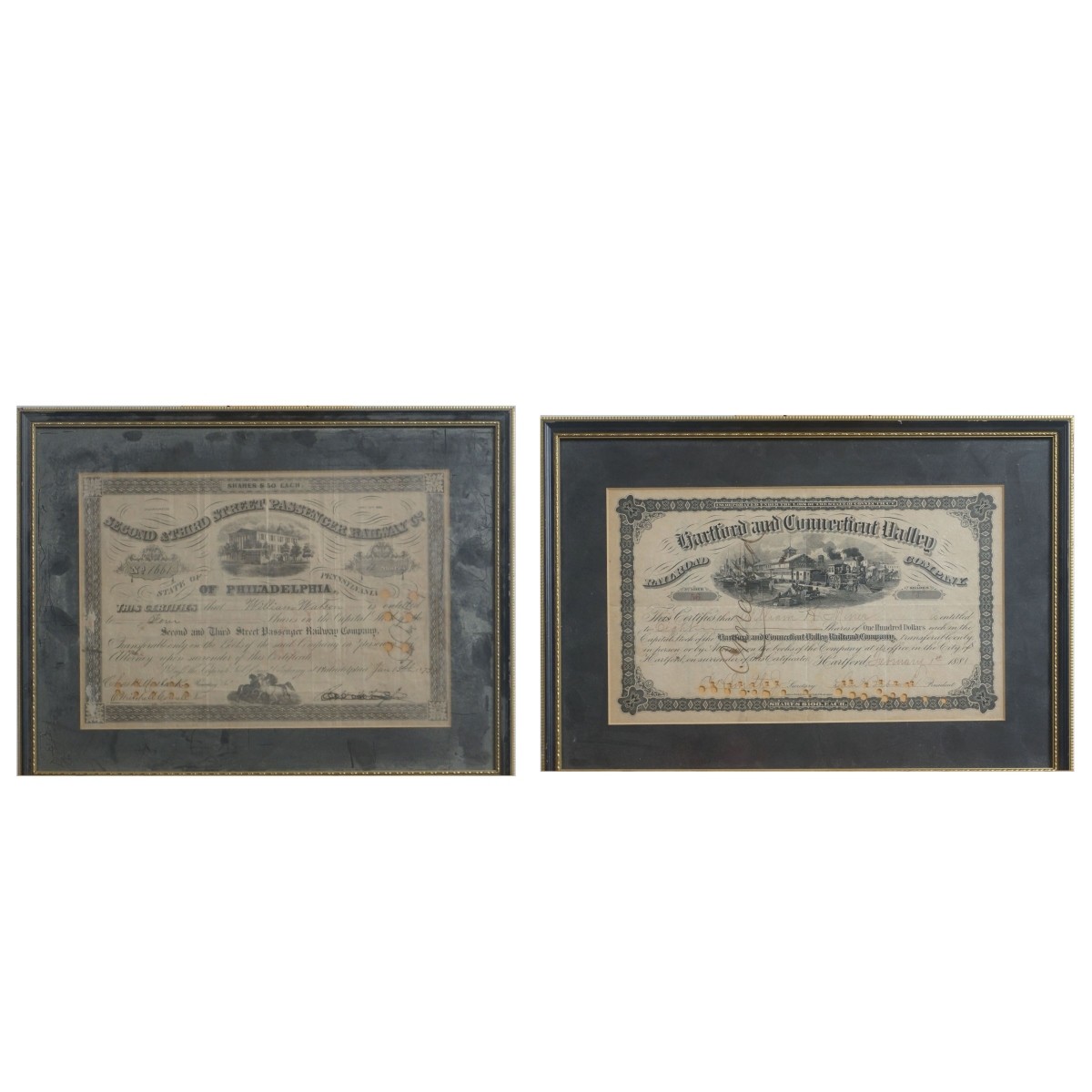 Antique Railroad Certificates