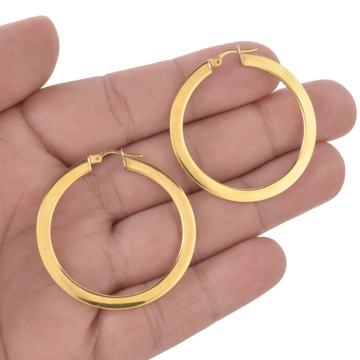 18K Hoop Earrings