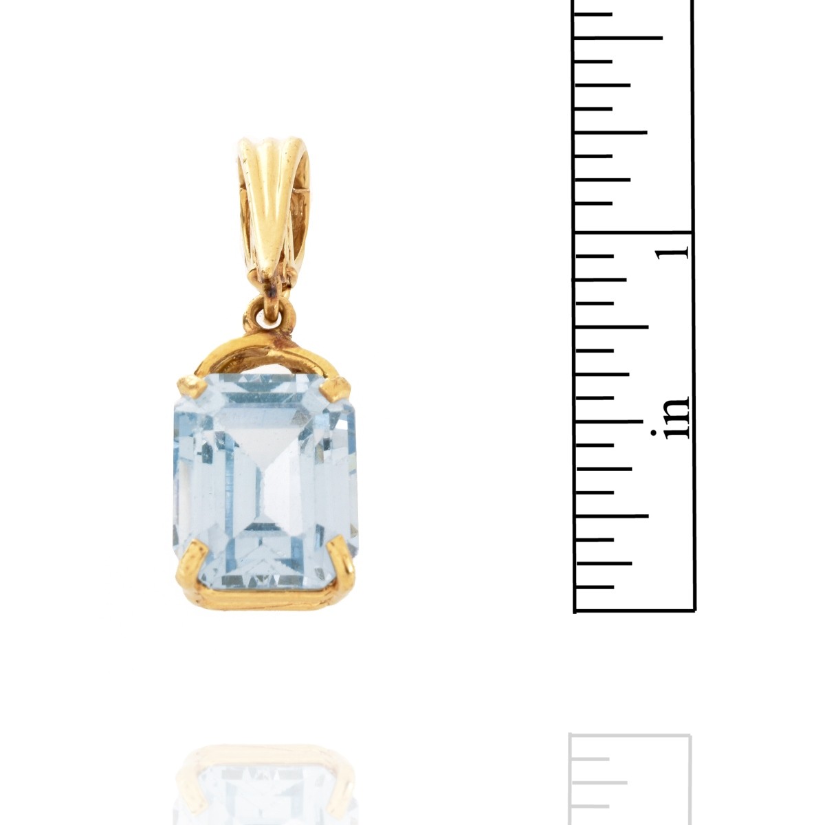 Topaz and 14K Pendant