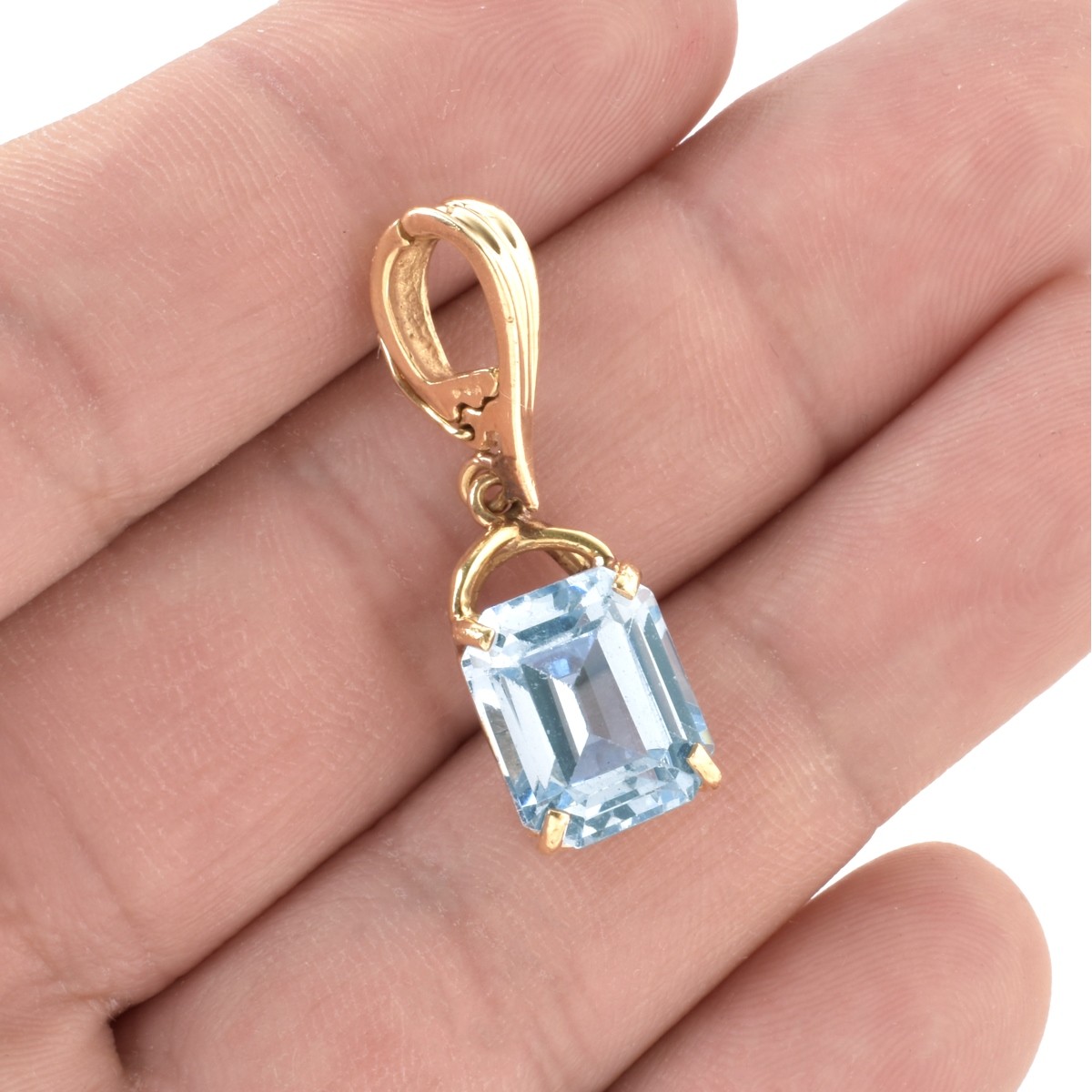 Topaz and 14K Pendant