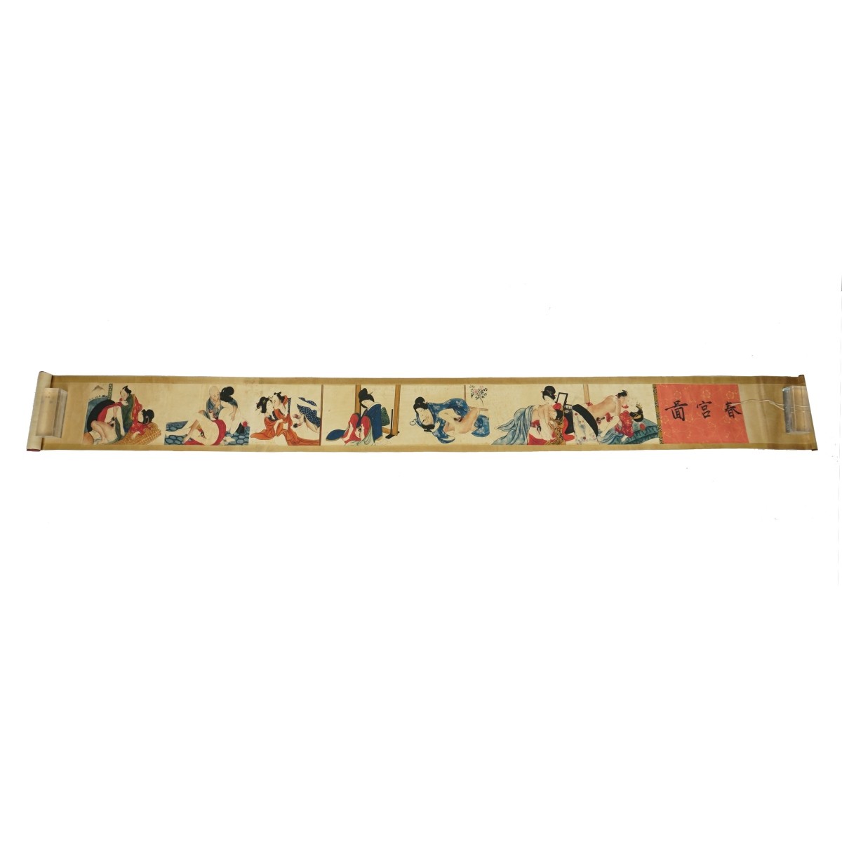 Japanese Shunga Erotic Scroll