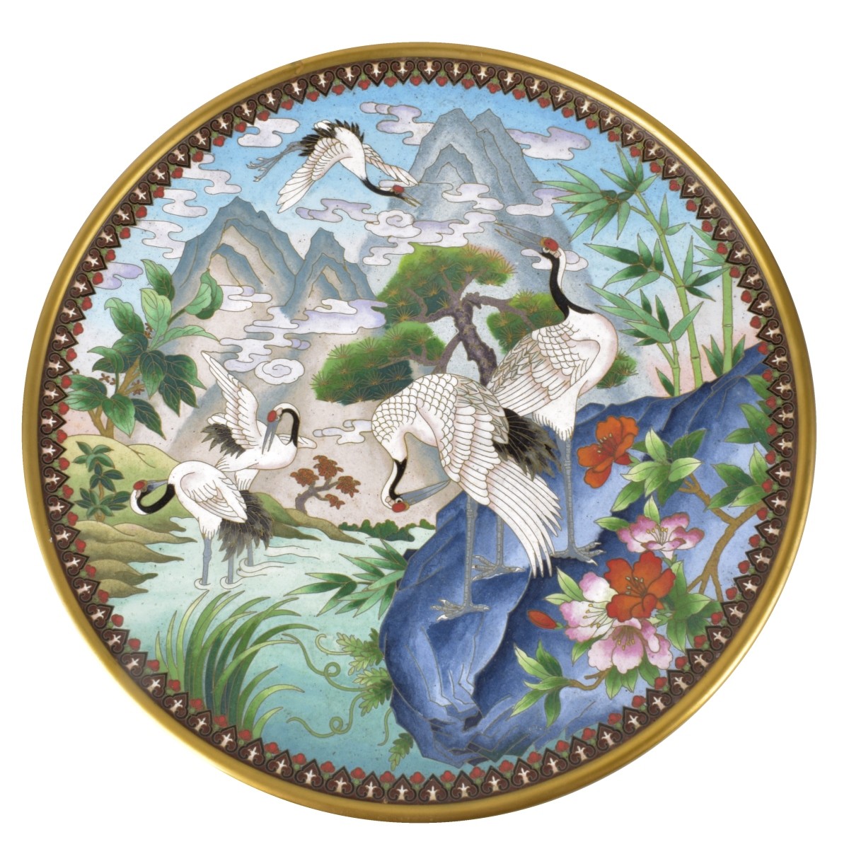 Japanese Cloisonne Charger