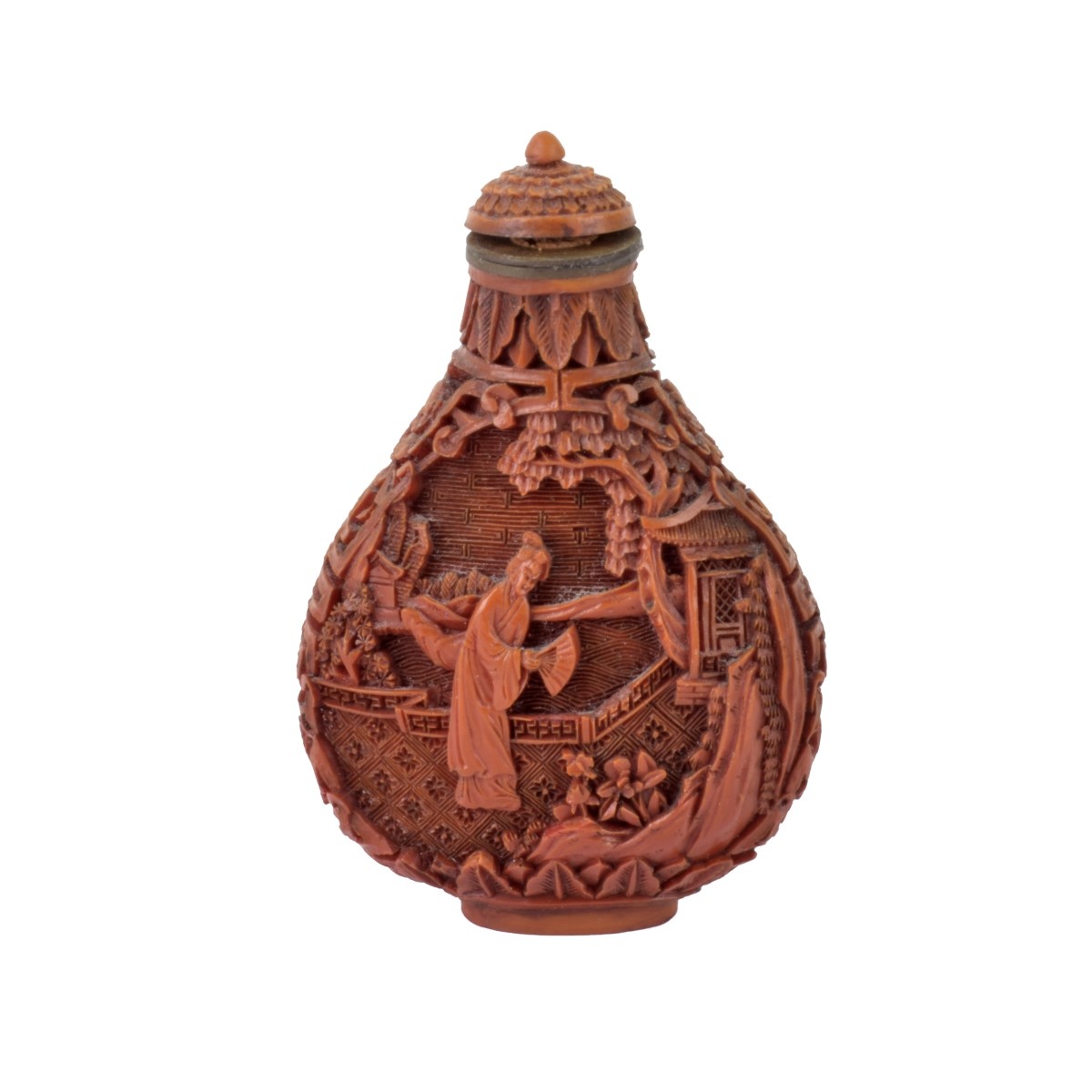 Chinese Cinnabar Snuff Bottle