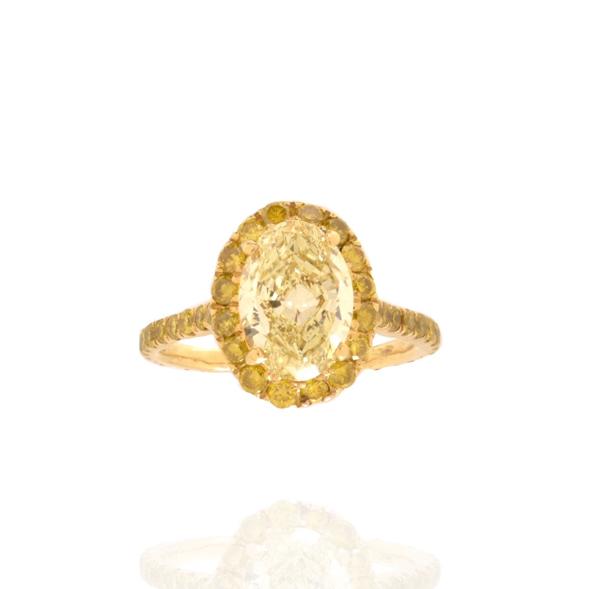 GIA Diamond and 18K Ring