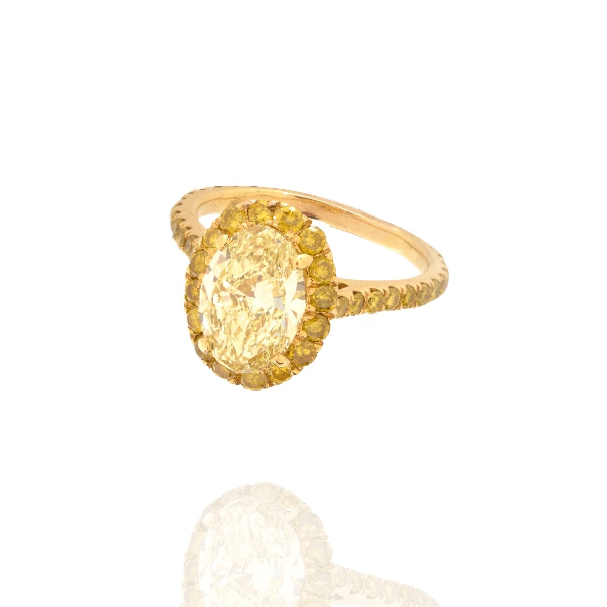 GIA Diamond and 18K Ring