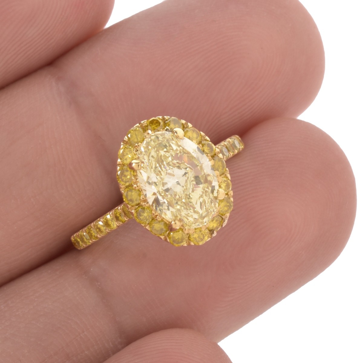 GIA Diamond and 18K Ring