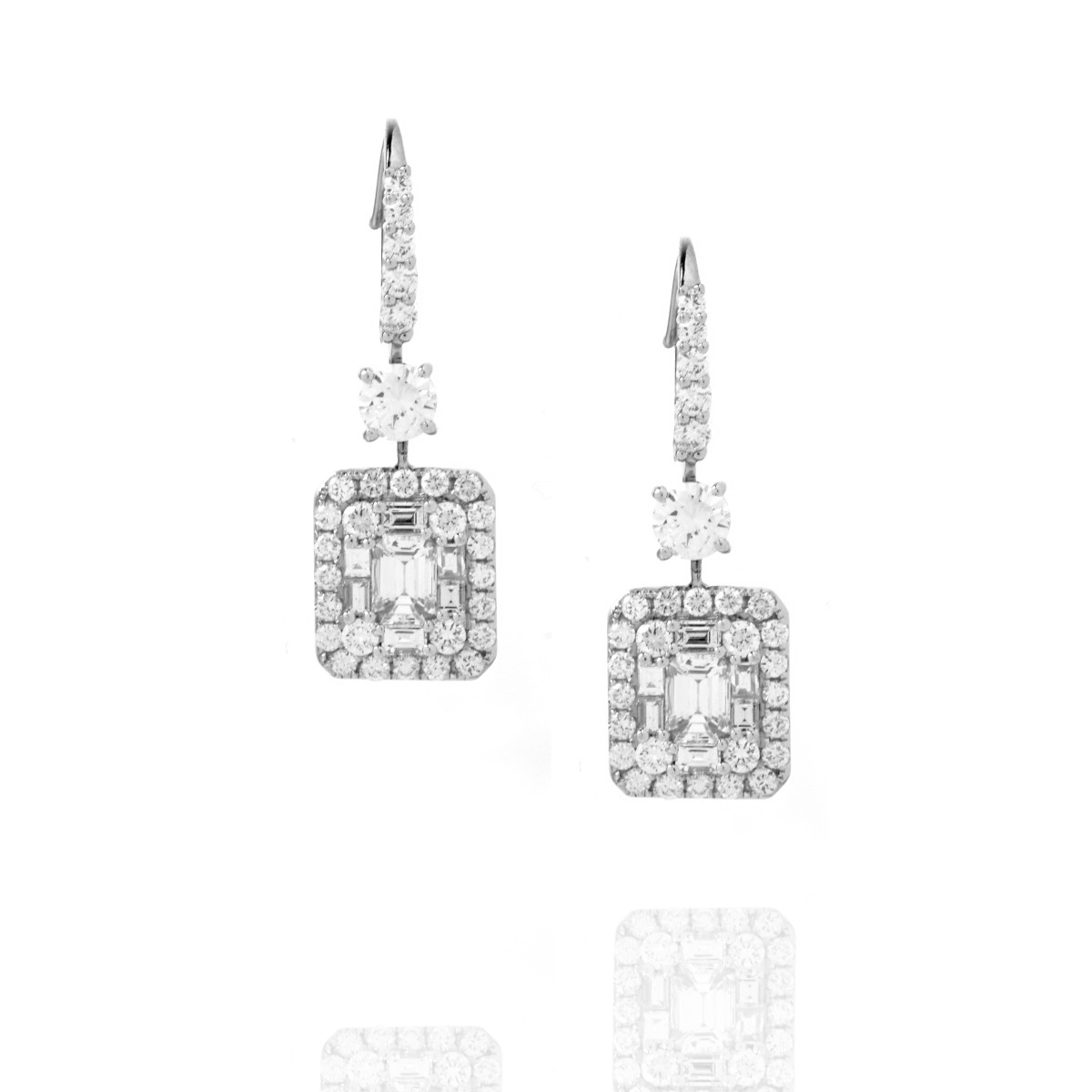 Diamond and 18K Earrings