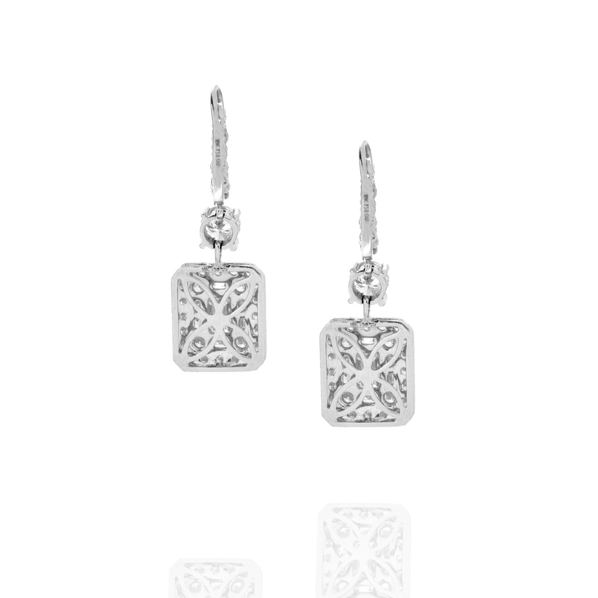 Diamond and 18K Earrings