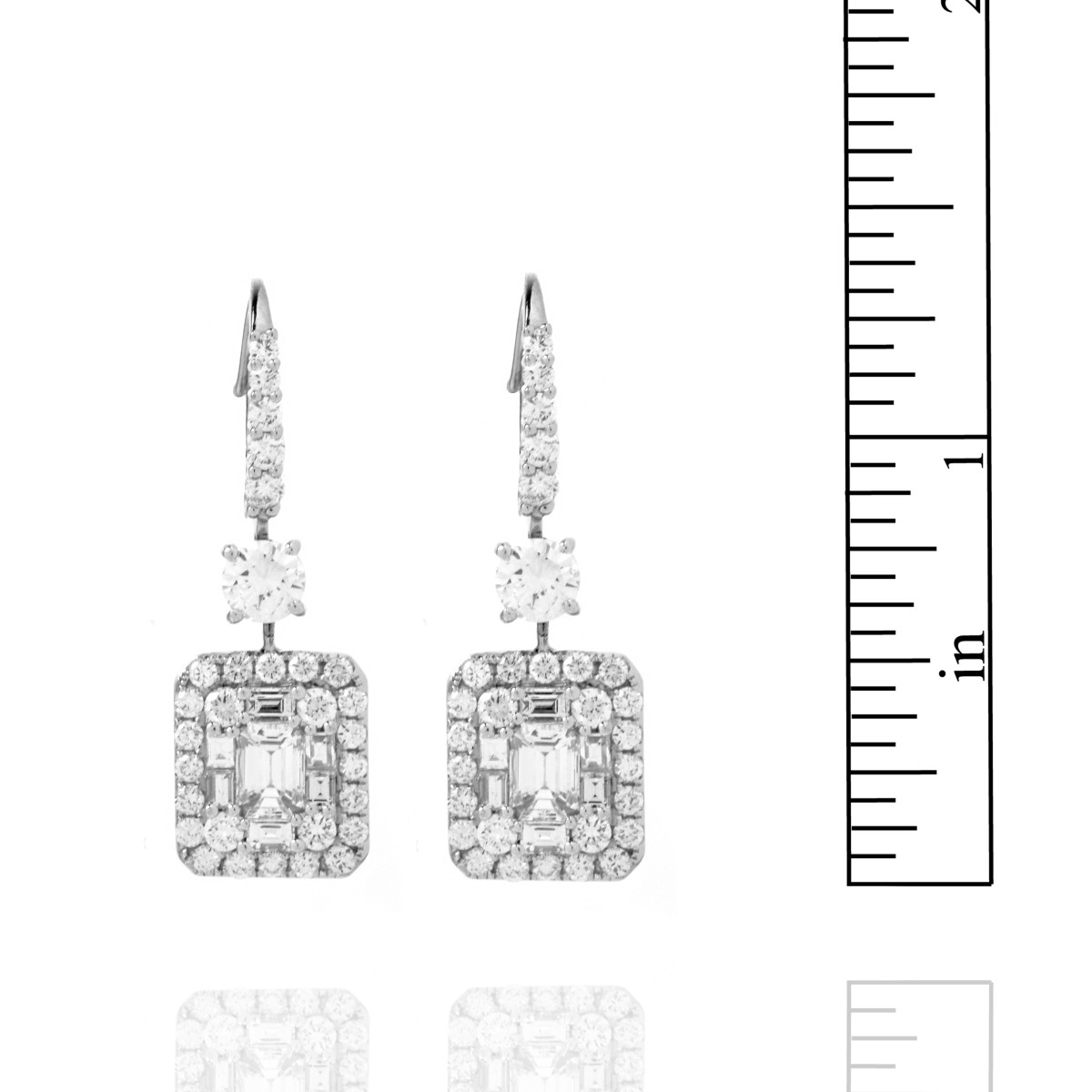 Diamond and 18K Earrings