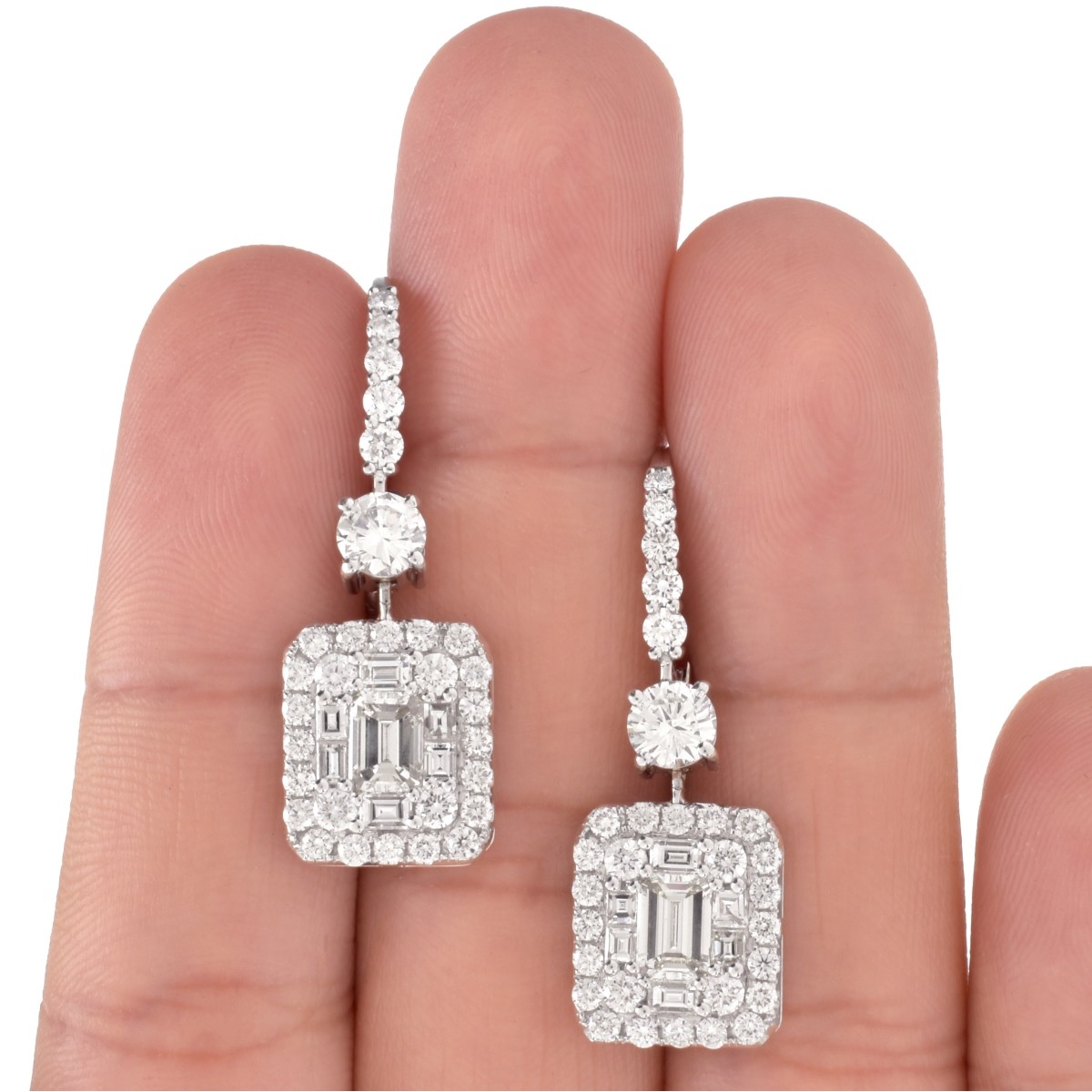 Diamond and 18K Earrings