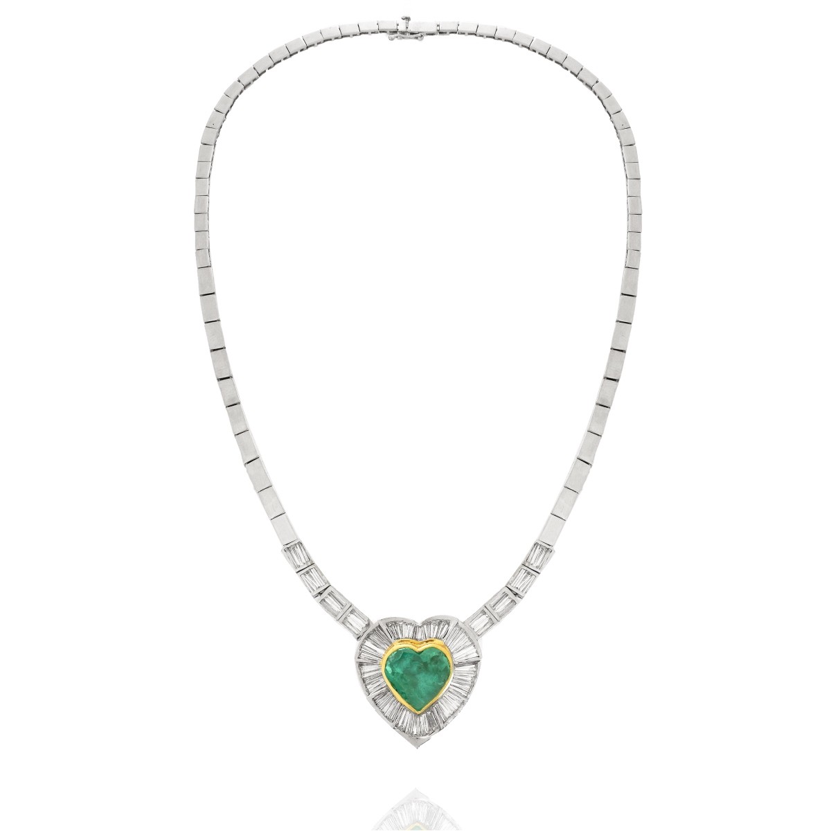 Emerald, Diamond and 18K Necklace