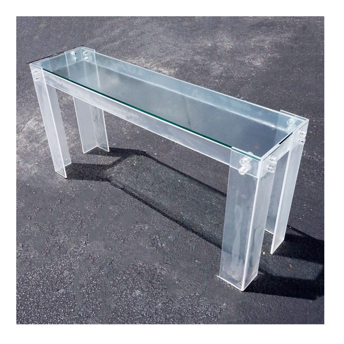 Modern Lucite Console Table