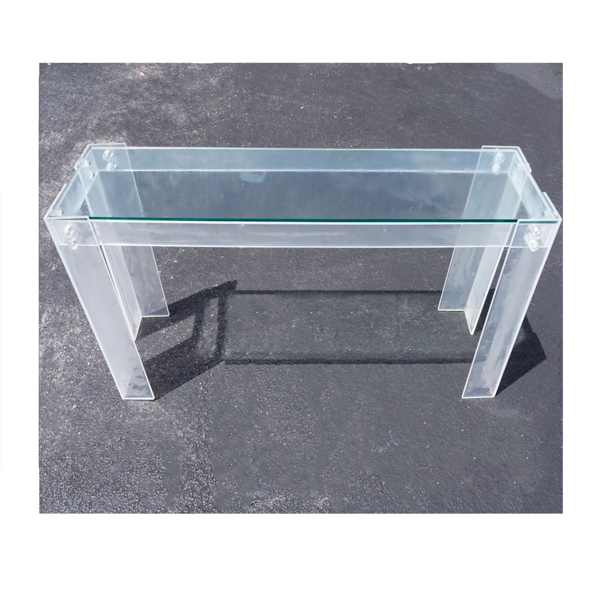 Modern Lucite Console Table